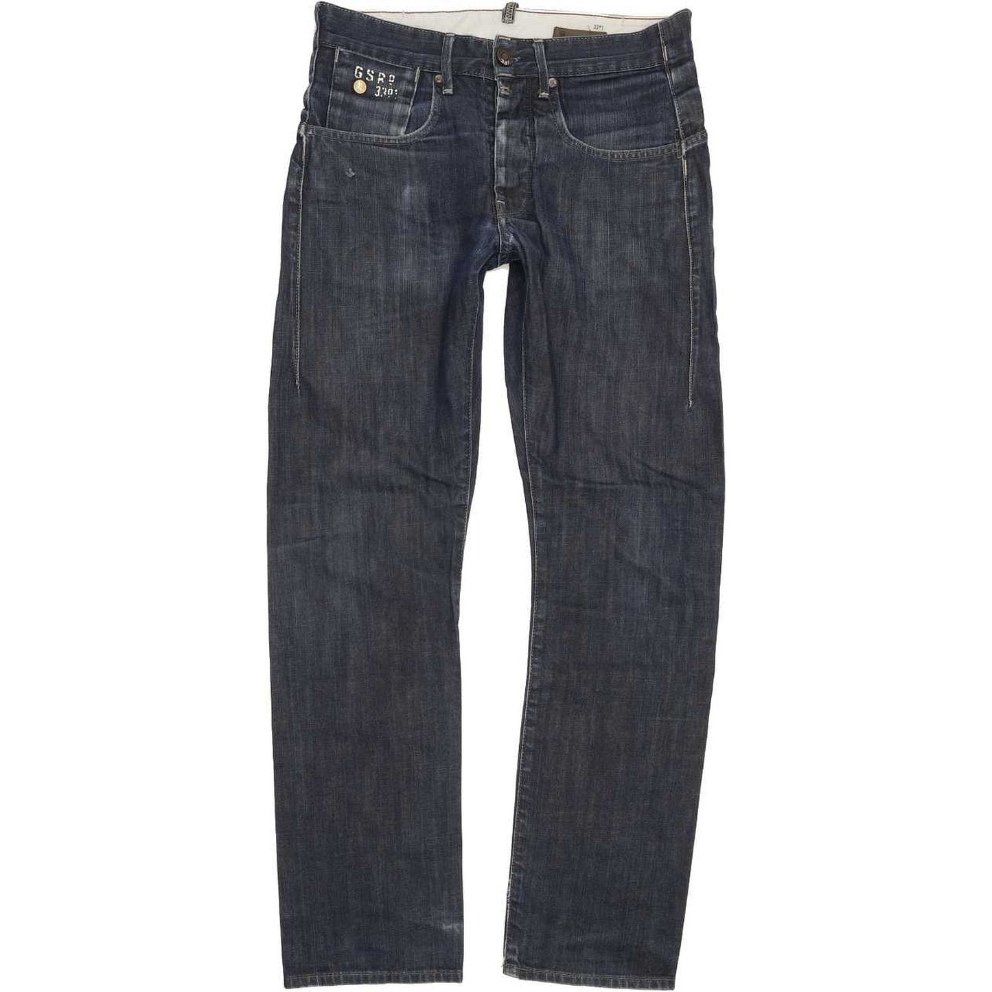 G-Star Structor Men Blue Straight Slim Jeans W30 L29