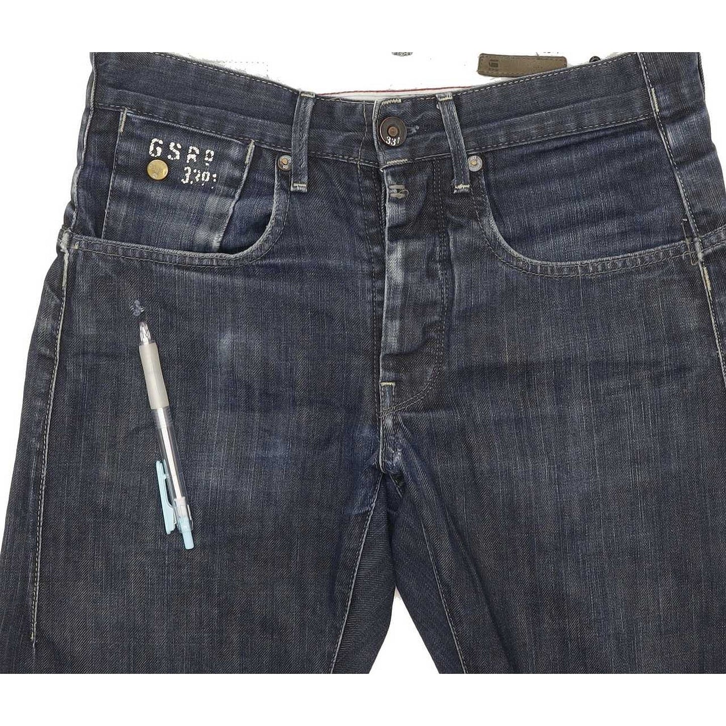G-Star Structor Men Blue Straight Slim Jeans W30 L29