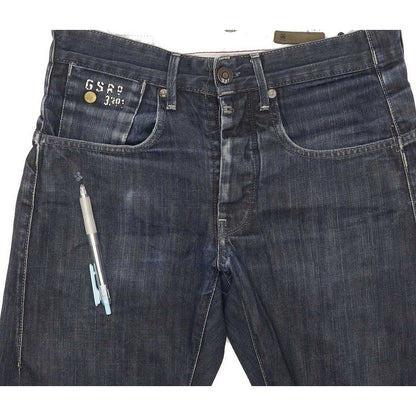 G-Star Structor Men Blue Straight Slim Jeans W30 L29