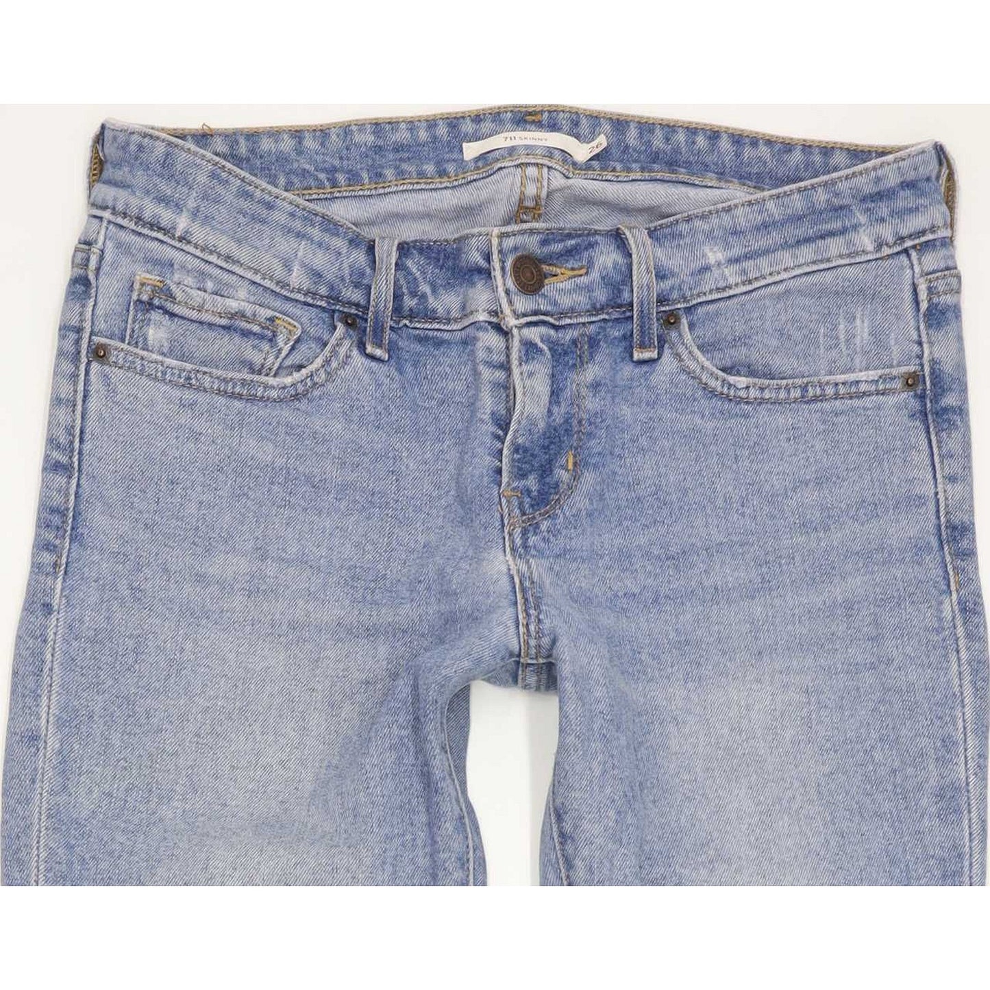 Levi's 711 Women Blue Skinny Slim Stretch Jeans W26 L30