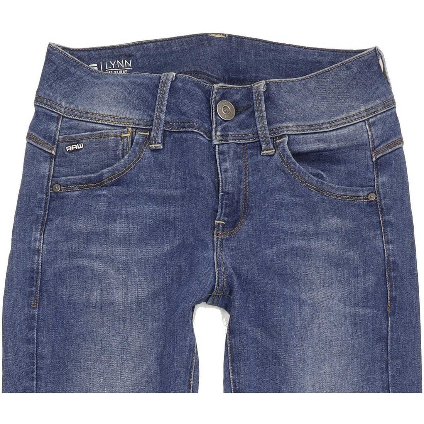 G-Star Lynn Mid Women Blue Skinny Slim Stretch Jeans W24 L28