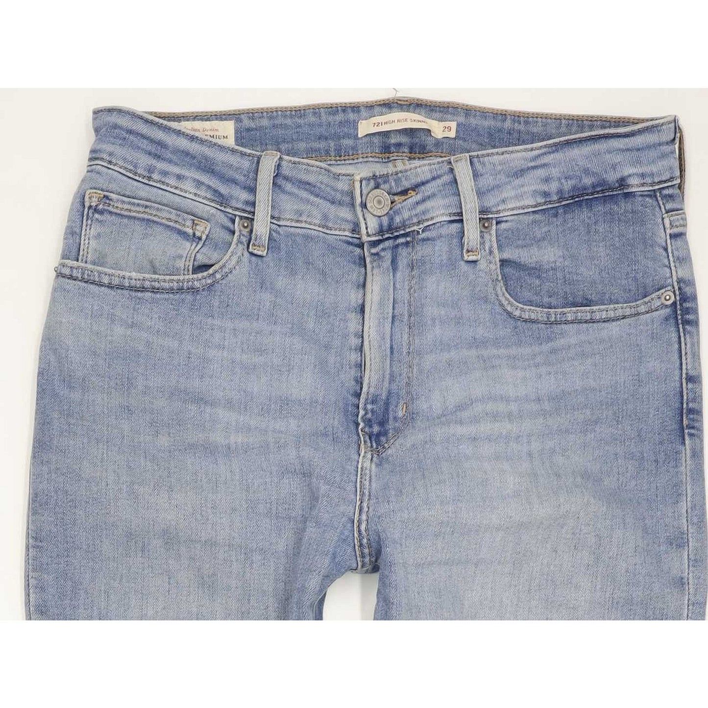 Levi's 721 High Rise Blue Skinny Stretch Jeans High Waisted W29 L30