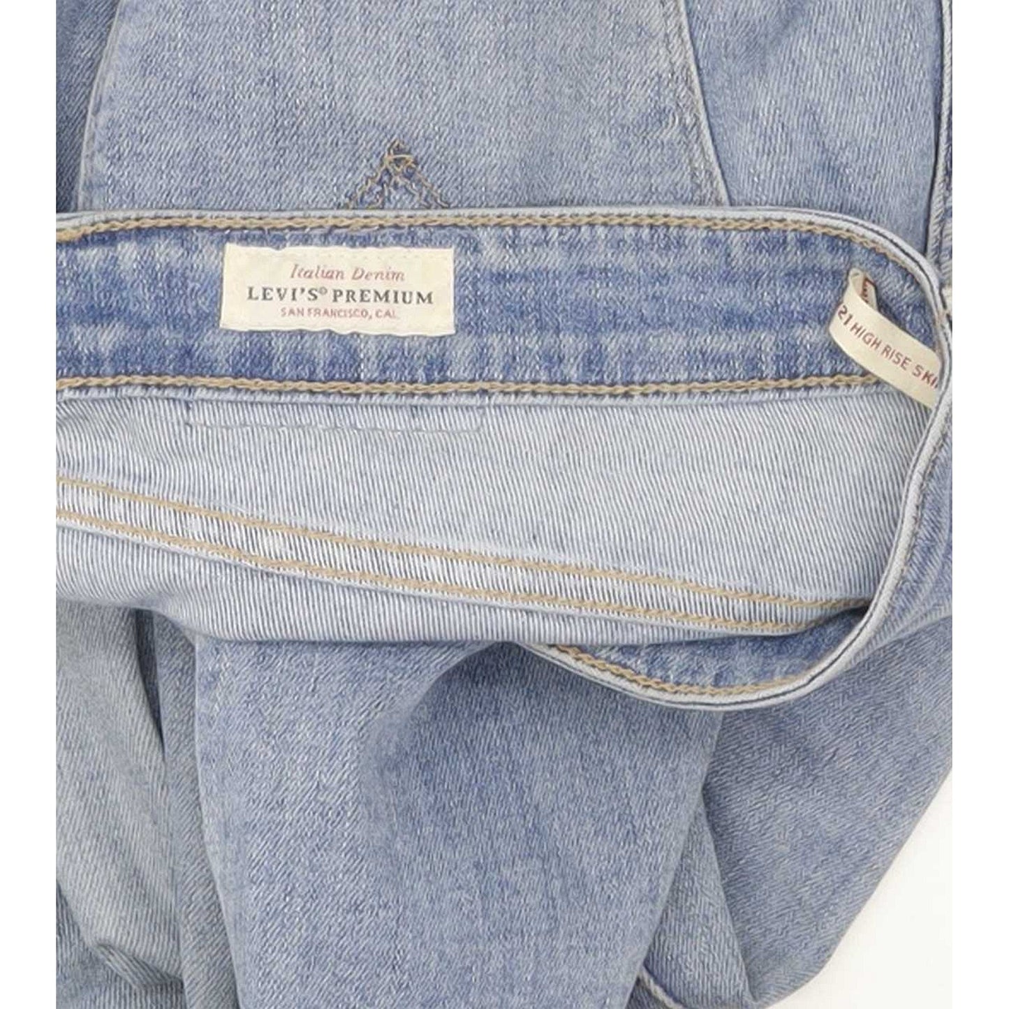 Levi's 721 High Rise Blue Skinny Stretch Jeans High Waisted W29 L30