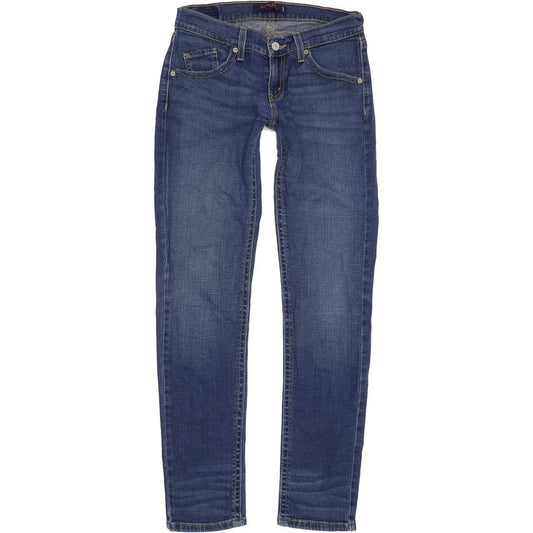 Levi's 528 Curvy Women Blue Straight Slim Stretch Jeans W28 L30