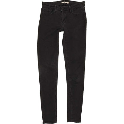 Levi's 710 Super Women Black Skinny Slim Stretch Jeans W29 L31