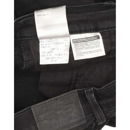 Levi's 710 Super Women Black Skinny Slim Stretch Jeans W29 L31
