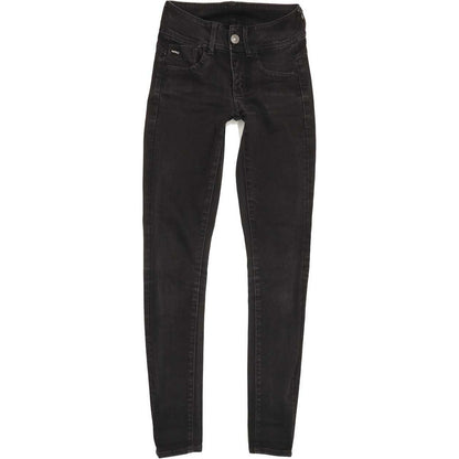 G-Star Lynn d-Mid Super Women Black Skinny Slim Stretch Jeans W24 L29