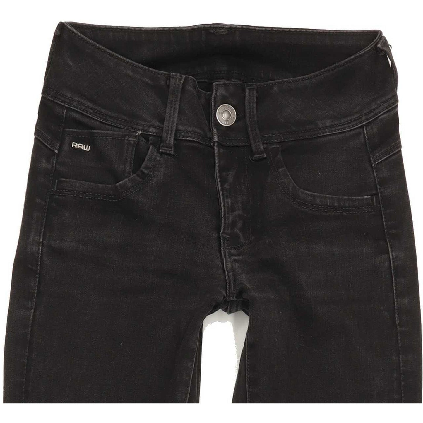 G-Star Lynn d-Mid Super Women Black Skinny Slim Stretch Jeans W24 L29