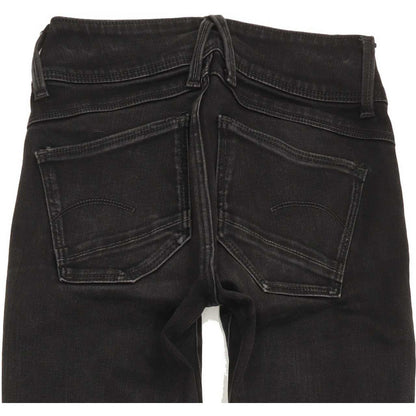 G-Star Lynn d-Mid Super Women Black Skinny Slim Stretch Jeans W24 L29