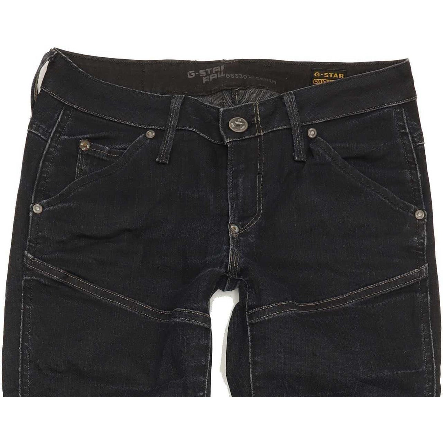 G-Star Elwood Heritage Women Navy Tapered Slim Stretch Jeans W27 L33
