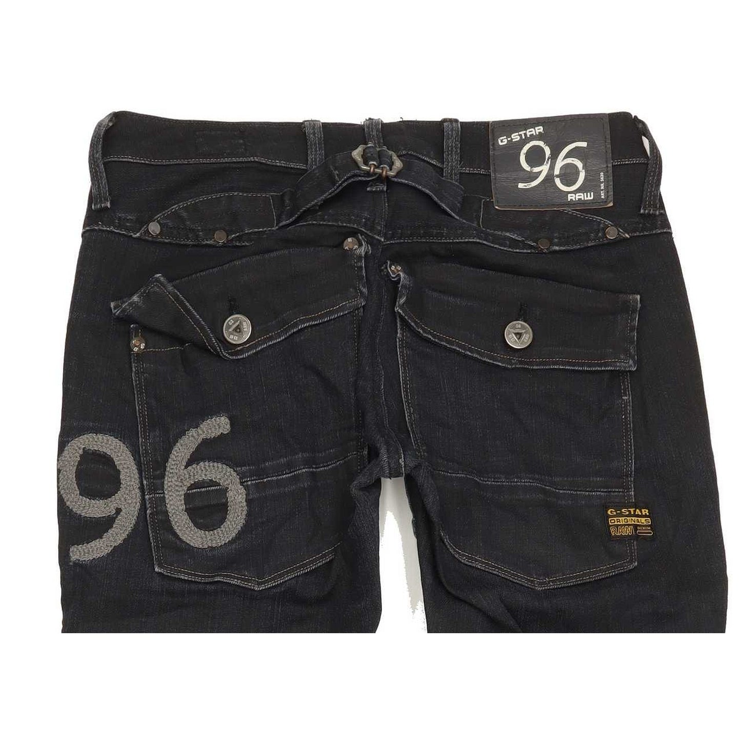 G-Star Elwood Heritage Women Navy Tapered Slim Stretch Jeans W27 L33