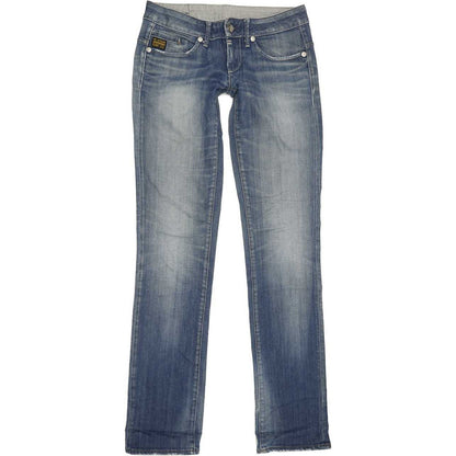 G-Star Midge Women Blue Straight Slim Stretch Jeans W29 L35