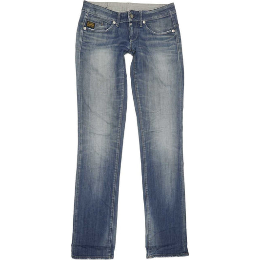 G-Star Midge Women Blue Straight Slim Stretch Jeans W29 L35