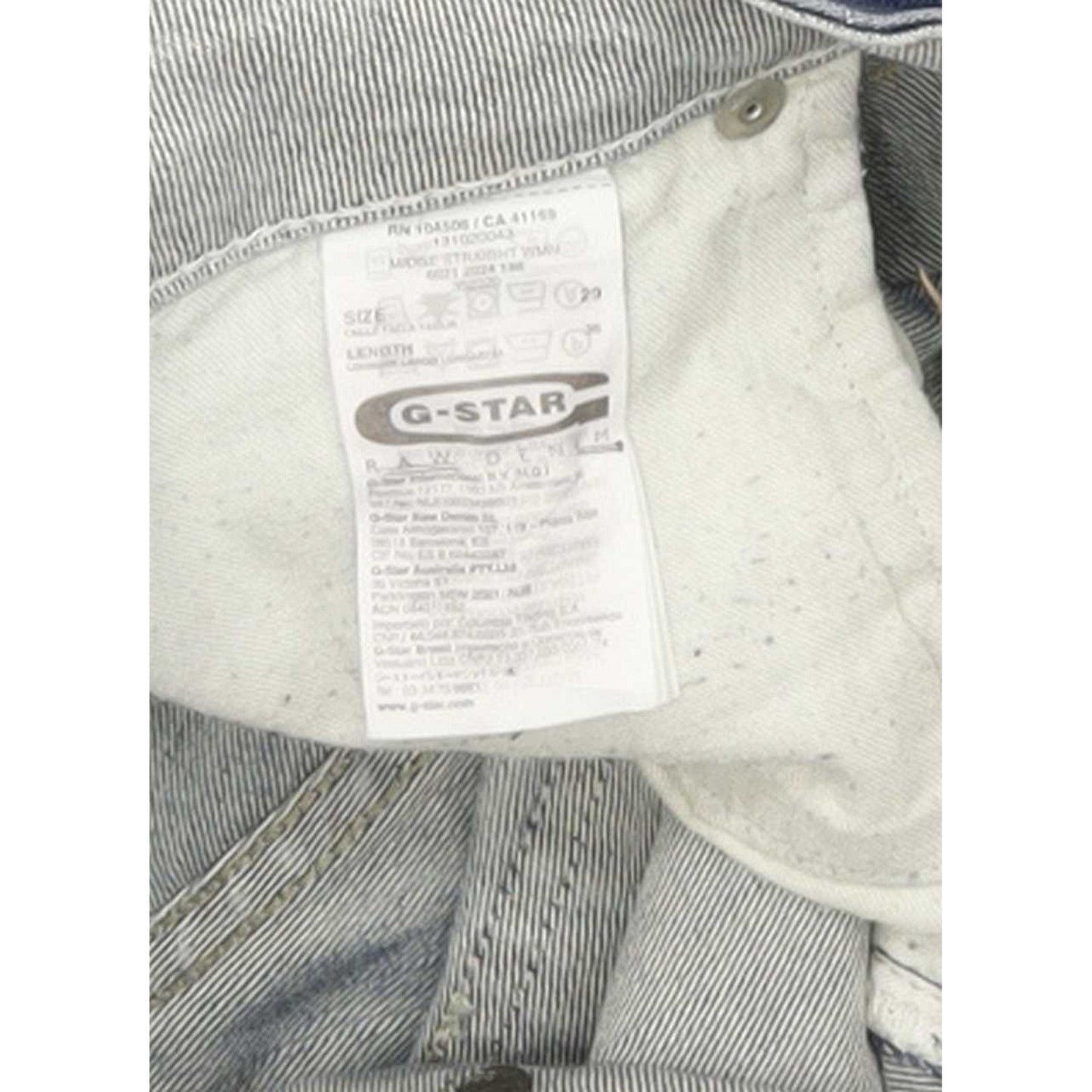 G-Star Midge Women Blue Straight Slim Stretch Jeans W29 L35