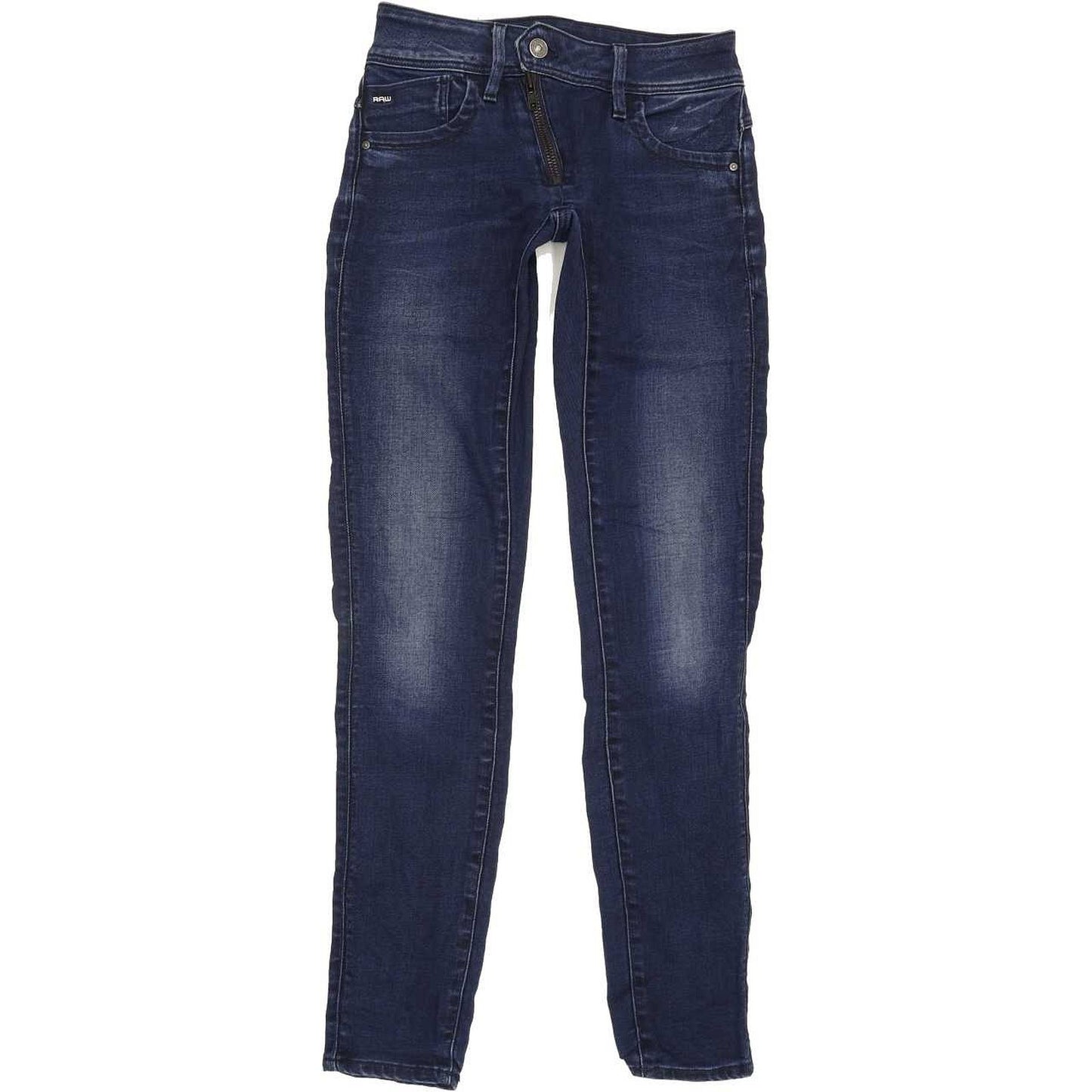 G-Star Lynn Zip Women Blue Skinny Slim Stretch Jeans W24 L30