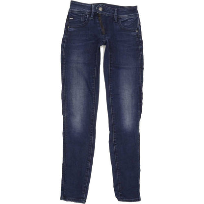 G-Star Lynn Zip Women Blue Skinny Slim Stretch Jeans W24 L30