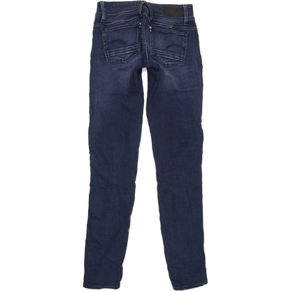 G-Star Lynn Zip Women Blue Skinny Slim Stretch Jeans W24 L30