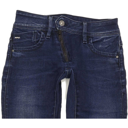 G-Star Lynn Zip Women Blue Skinny Slim Stretch Jeans W24 L30