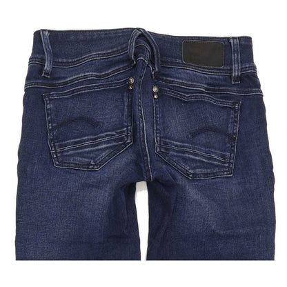 G-Star Lynn Zip Women Blue Skinny Slim Stretch Jeans W24 L30