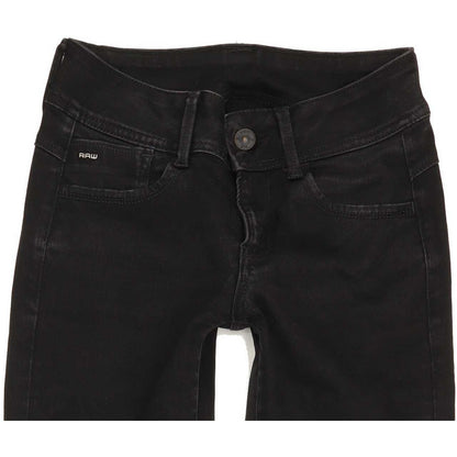 G-Star Lynn D-Mid Women Black Skinny Slim Jeans W27 L27