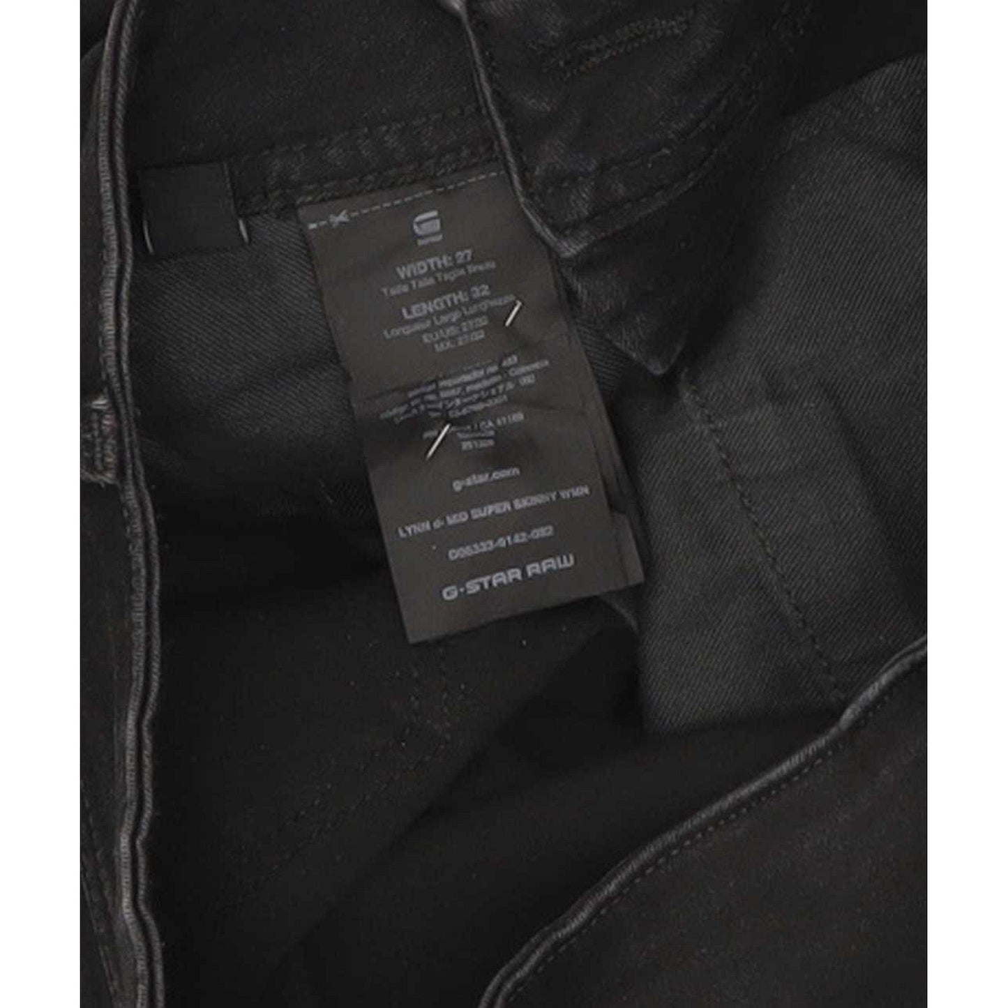 G-Star Lynn D-Mid Women Black Skinny Slim Jeans W27 L27