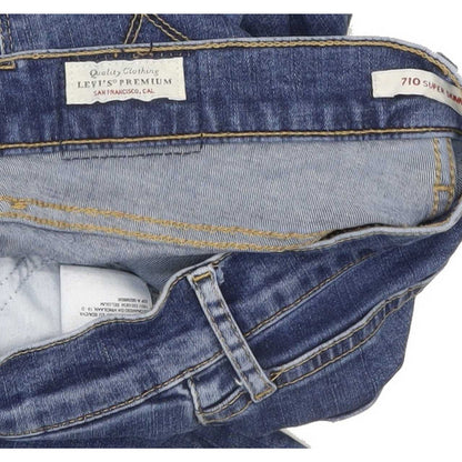 Levi's 710 Super Women Blue Skinny Slim Stretch Jeans W28 L31