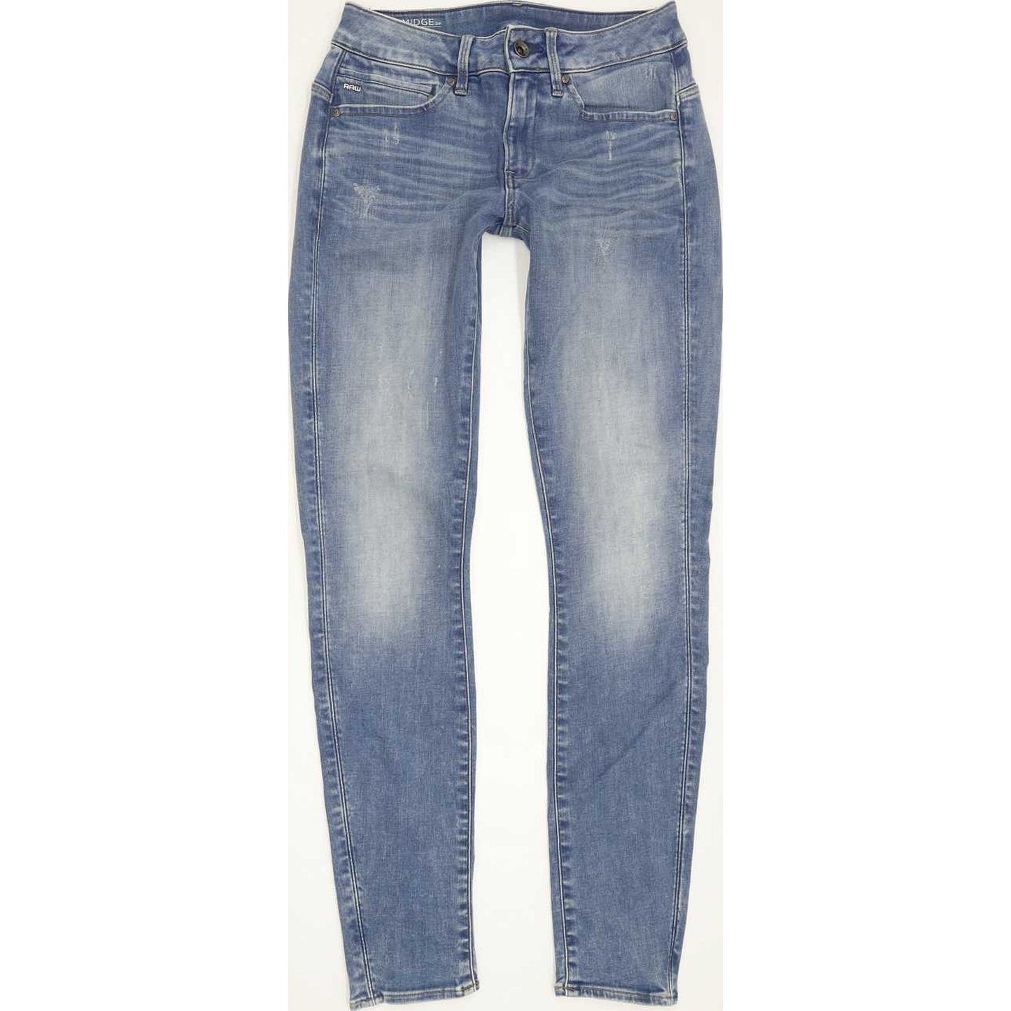G-Star Midge Zip Women Blue Skinny Slim Stretch Jeans W28 L30