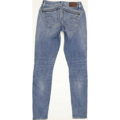 G-Star Midge Zip Women Blue Skinny Slim Stretch Jeans W28 L30