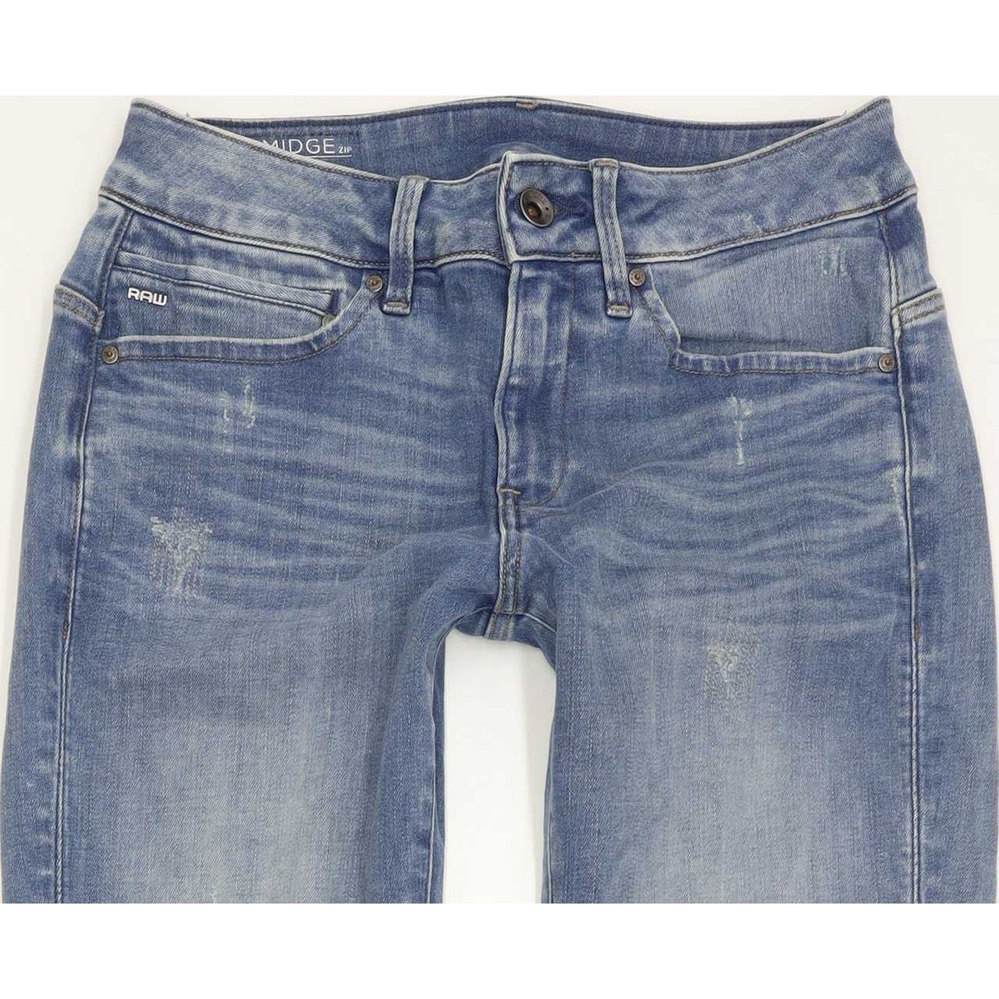 G-Star Midge Zip Women Blue Skinny Slim Stretch Jeans W28 L30
