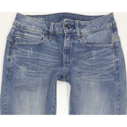 G-Star Midge Zip Women Blue Skinny Slim Stretch Jeans W28 L30