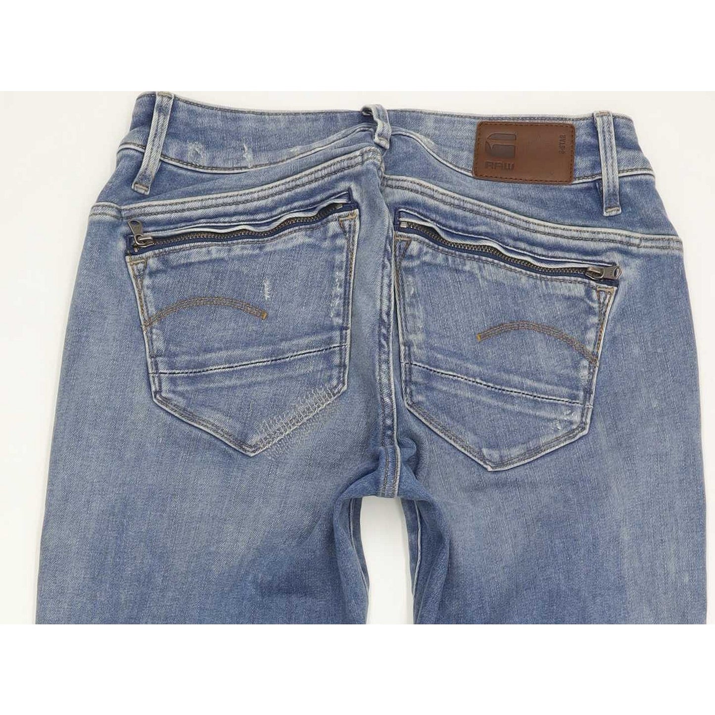 G-Star Midge Zip Women Blue Skinny Slim Stretch Jeans W28 L30