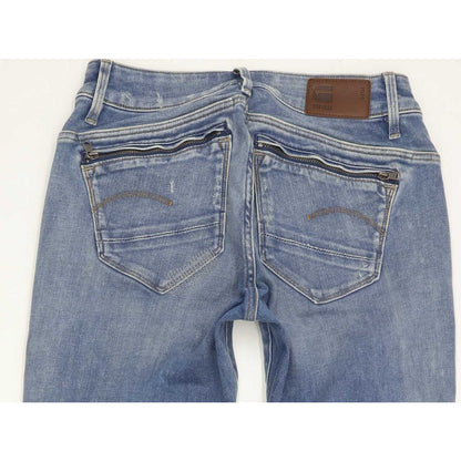 G-Star Midge Zip Women Blue Skinny Slim Stretch Jeans W28 L30