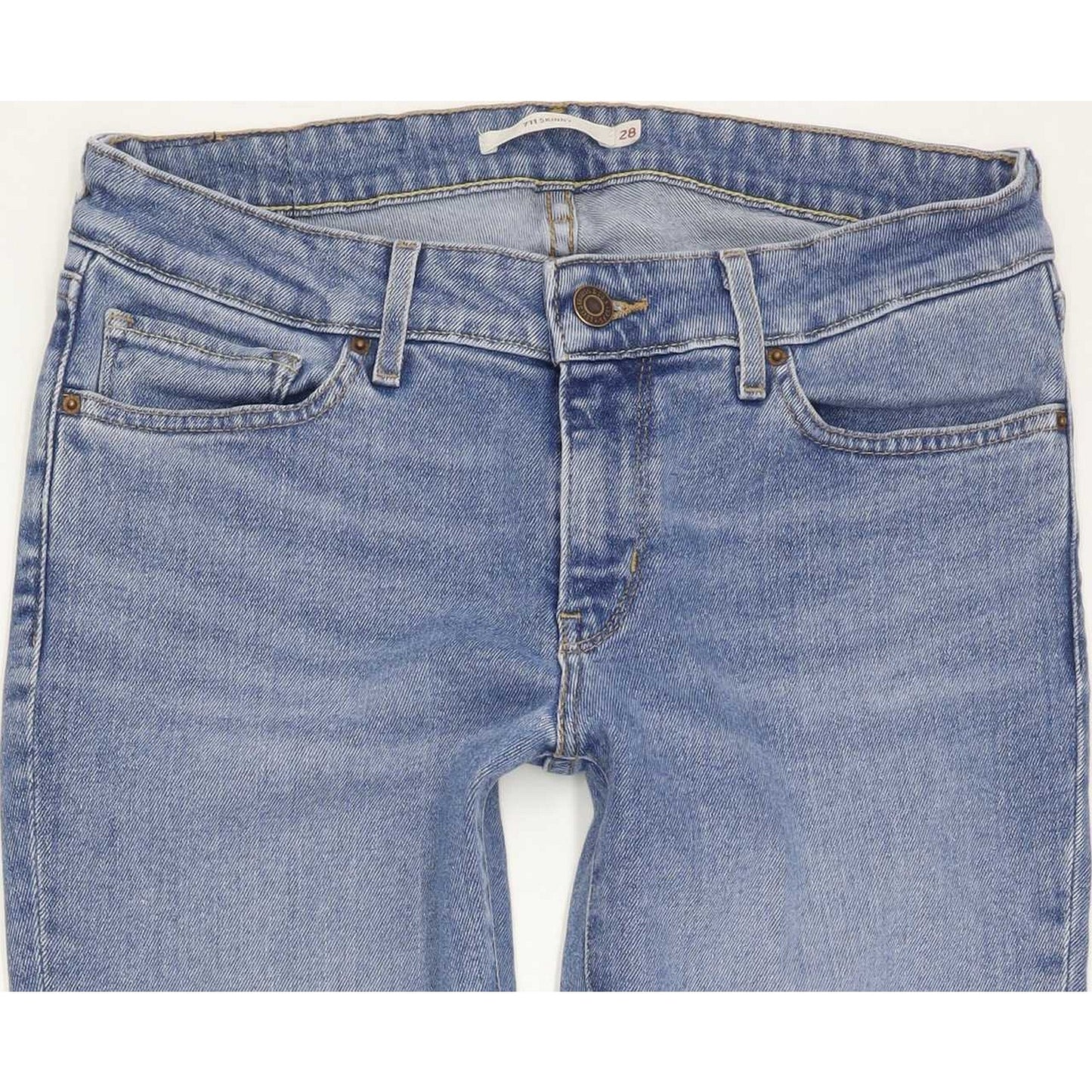 Levi's 711 Women Blue Skinny Slim Stretch Jeans W28 L30