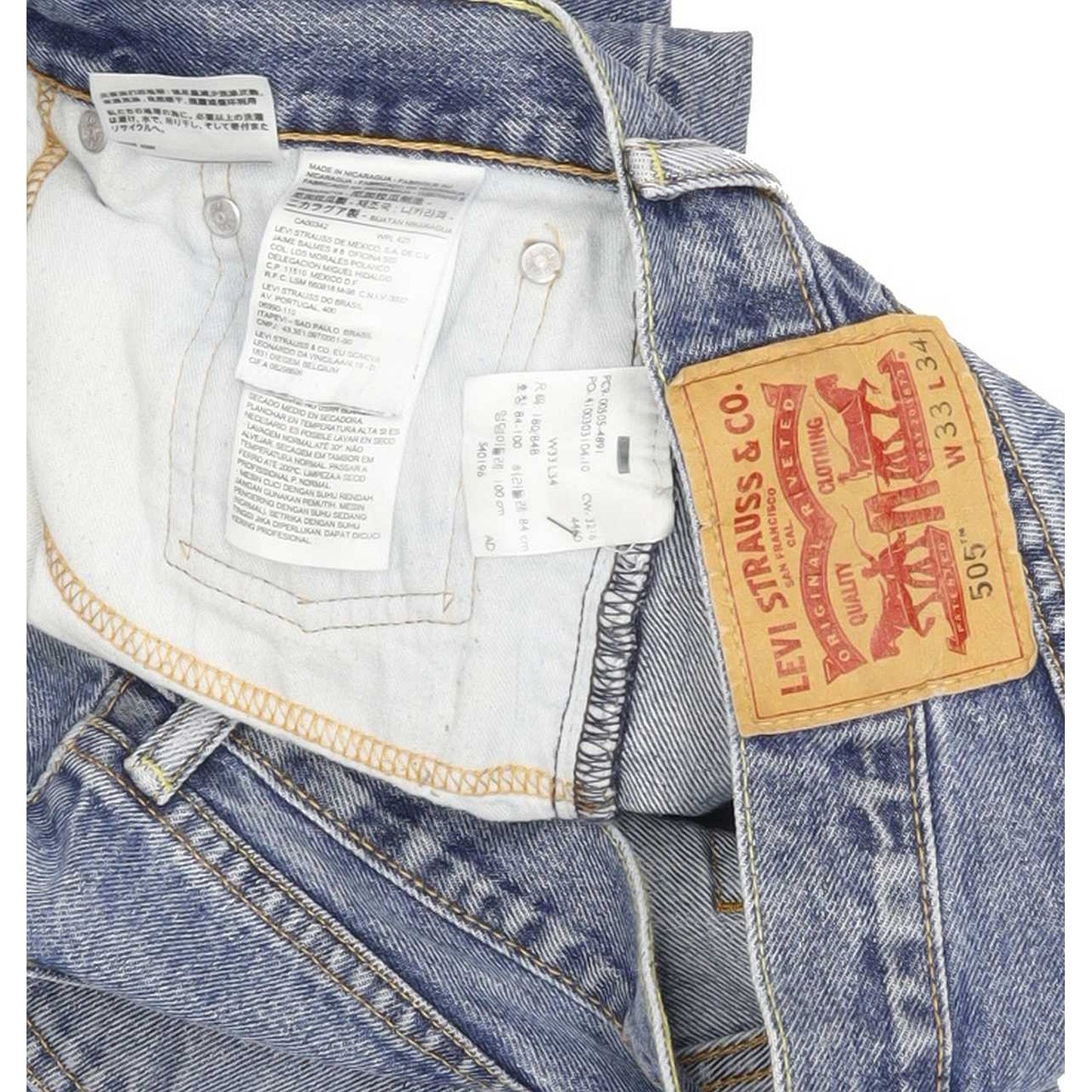 Levi's 505 Men Blue Straight Regular Jeans W33 L33