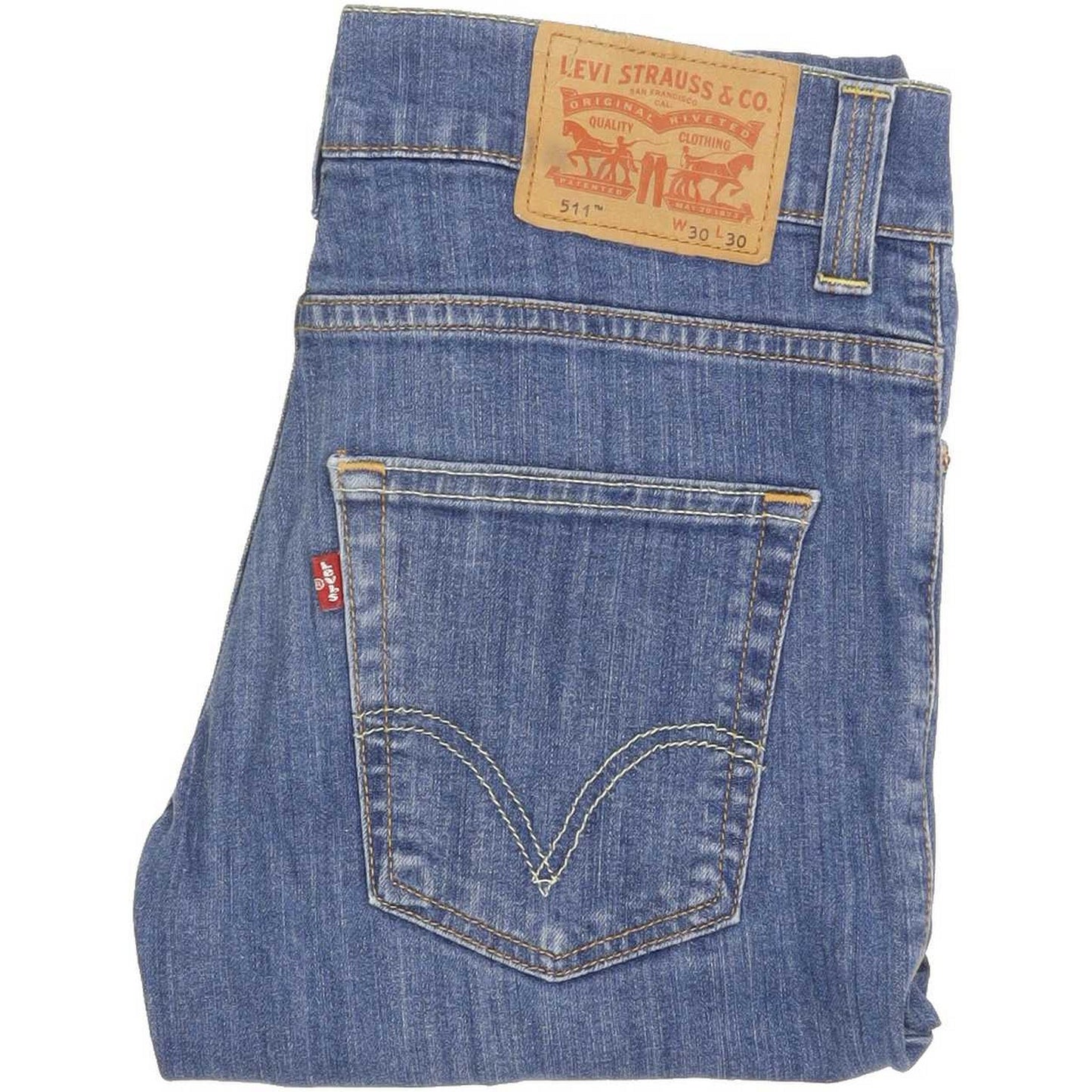 Levi's 511 Men Blue Straight Slim Jeans W30 L30