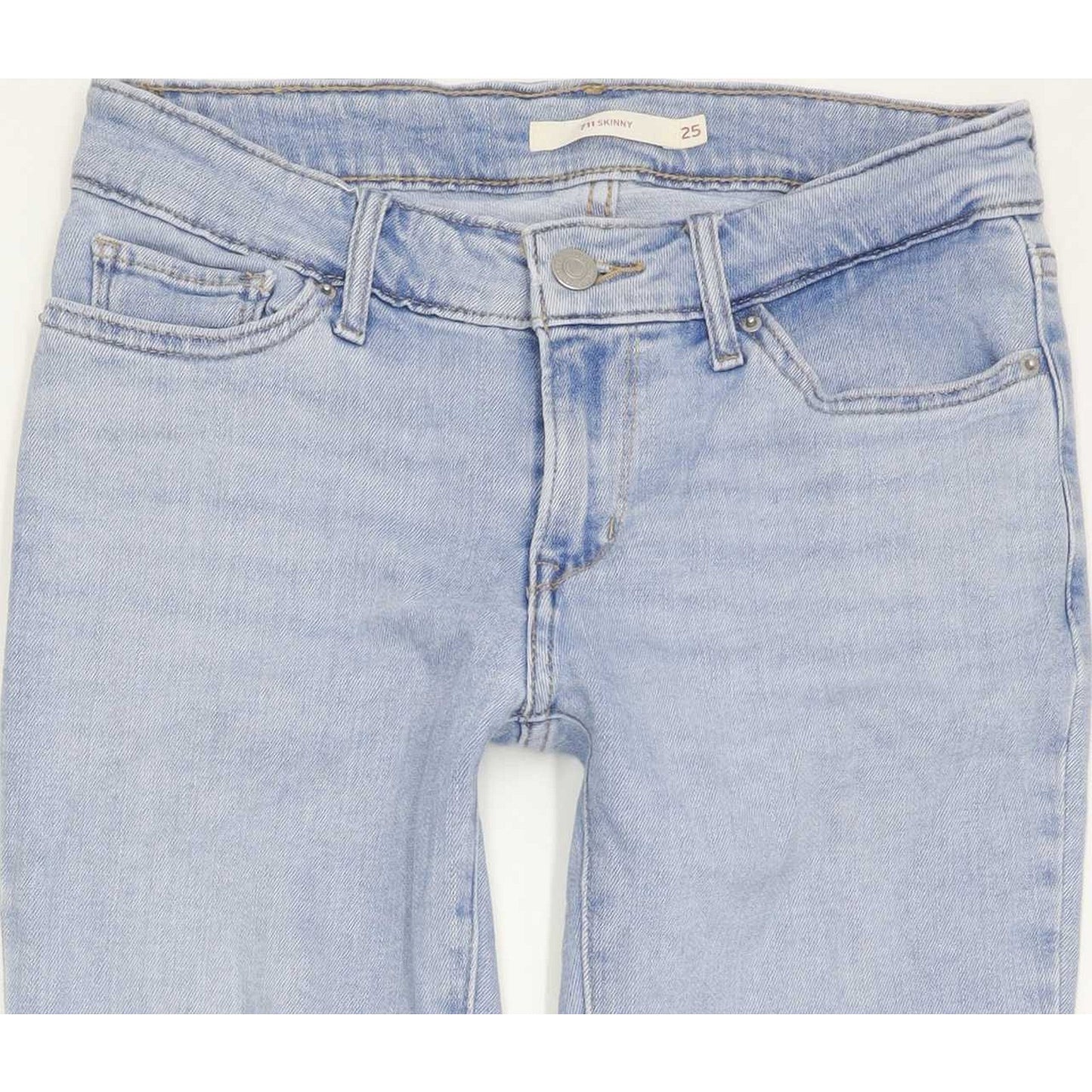 Levi's 711 Women Blue Skinny Slim Stretch Jeans W25 L29