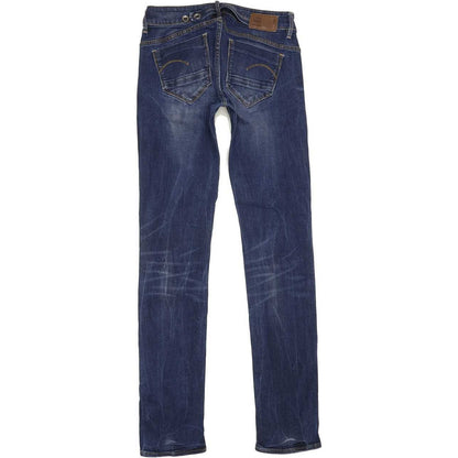 G-Star Midge Mid Women Blue Straight Slim Stretch Jeans W25 L32