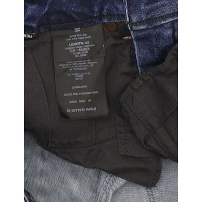 G-Star Midge Mid Women Blue Straight Slim Stretch Jeans W25 L32