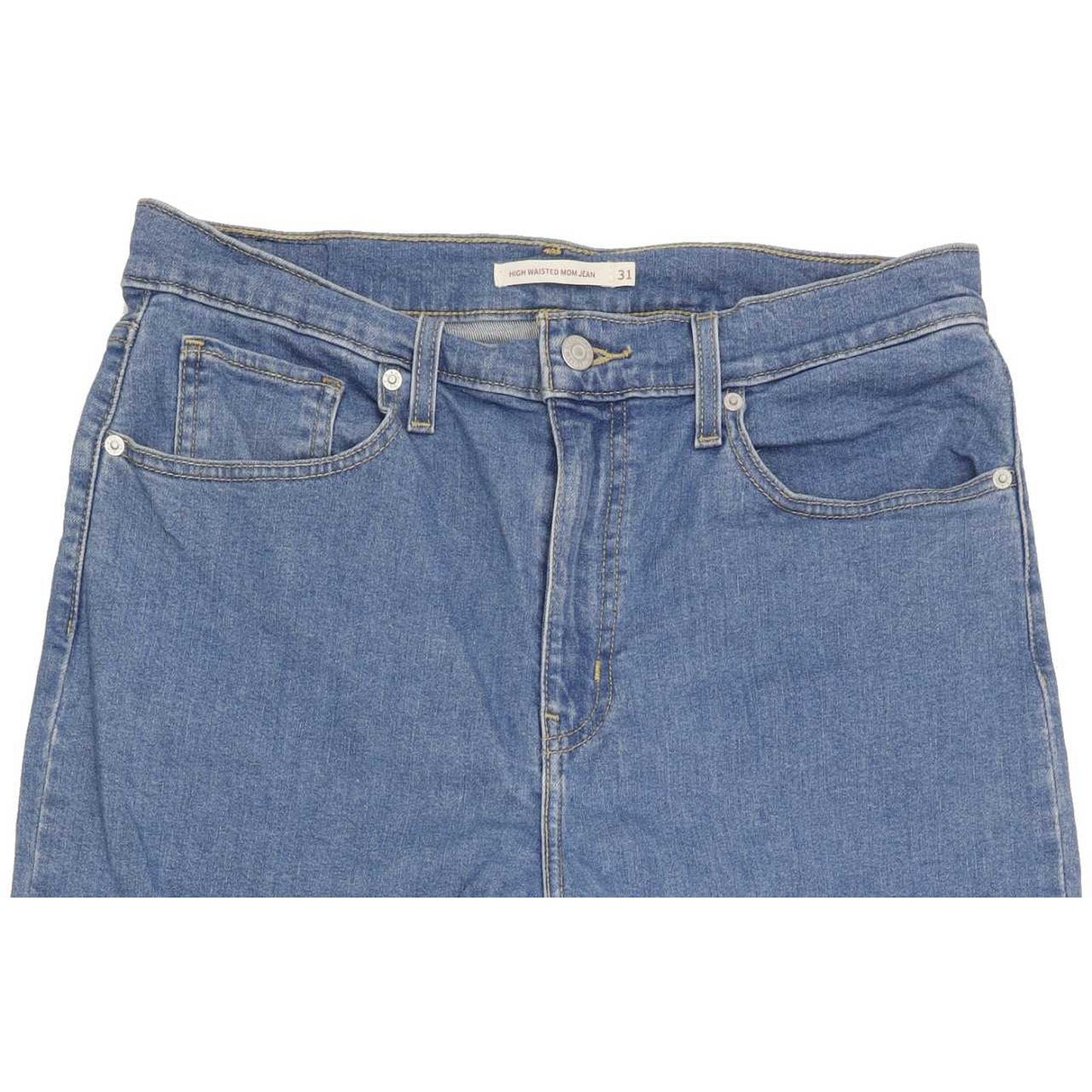 Levi's High Waisted Blue Tapered Mom Stretch Jeans High Waisted W31 L27