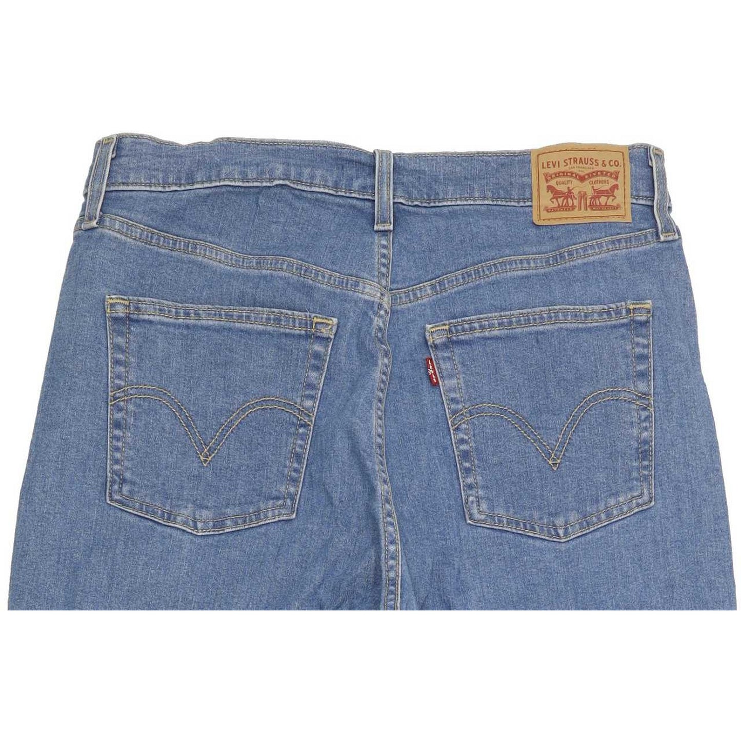Levi's High Waisted Blue Tapered Mom Stretch Jeans High Waisted W31 L27