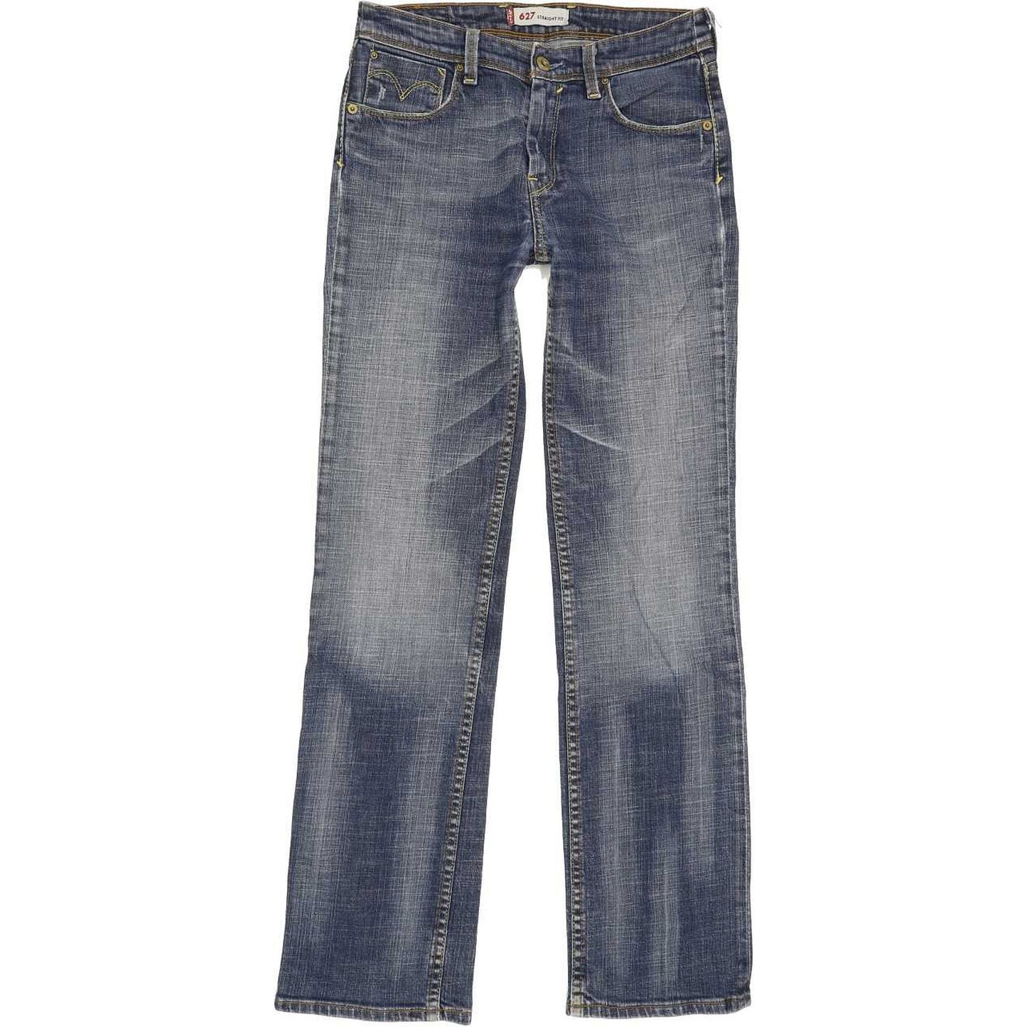 Levi's 627 Women Blue Straight Slim Stretch Jeans W28 L31