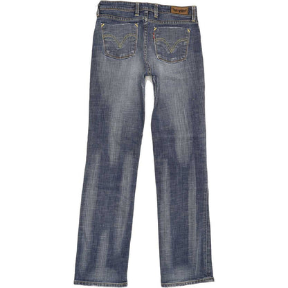 Levi's 627 Women Blue Straight Slim Stretch Jeans W28 L31