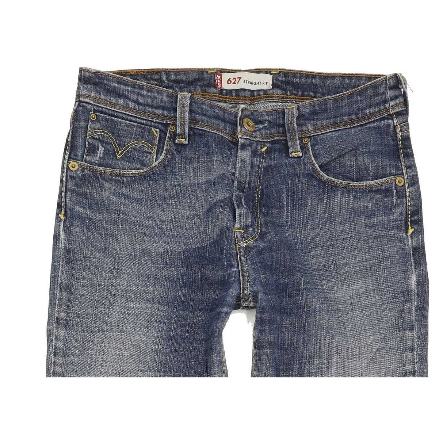 Levi's 627 Women Blue Straight Slim Stretch Jeans W28 L31