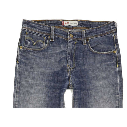 Levi's 627 Women Blue Straight Slim Stretch Jeans W28 L31