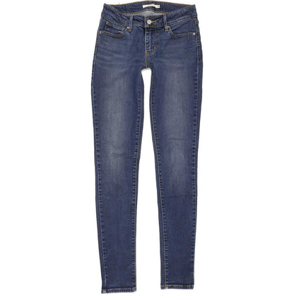 Levi's 711 Women Blue Skinny Slim Stretch Jeans W26 L32
