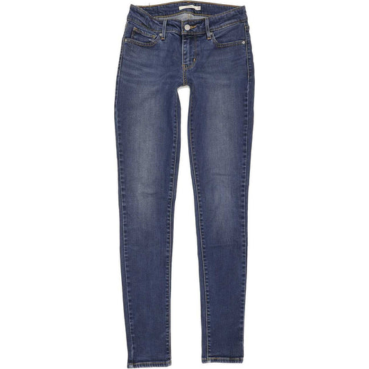 Levi's 711 Women Blue Skinny Slim Stretch Jeans W26 L32