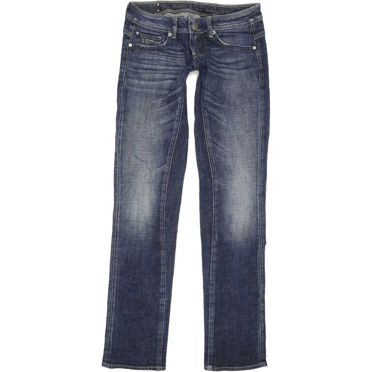 G-Star New Reese Women Blue Straight Slim Stretch Jeans W28 L33