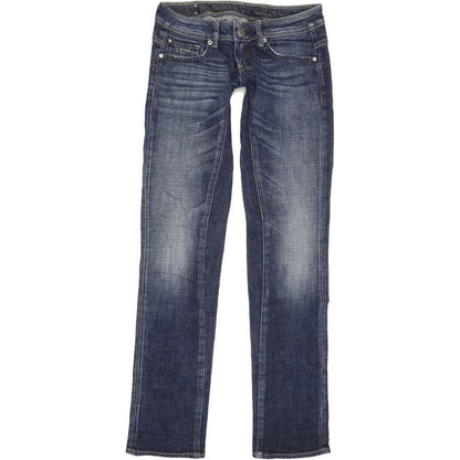 G-Star New Reese Women Blue Straight Slim Stretch Jeans W28 L33