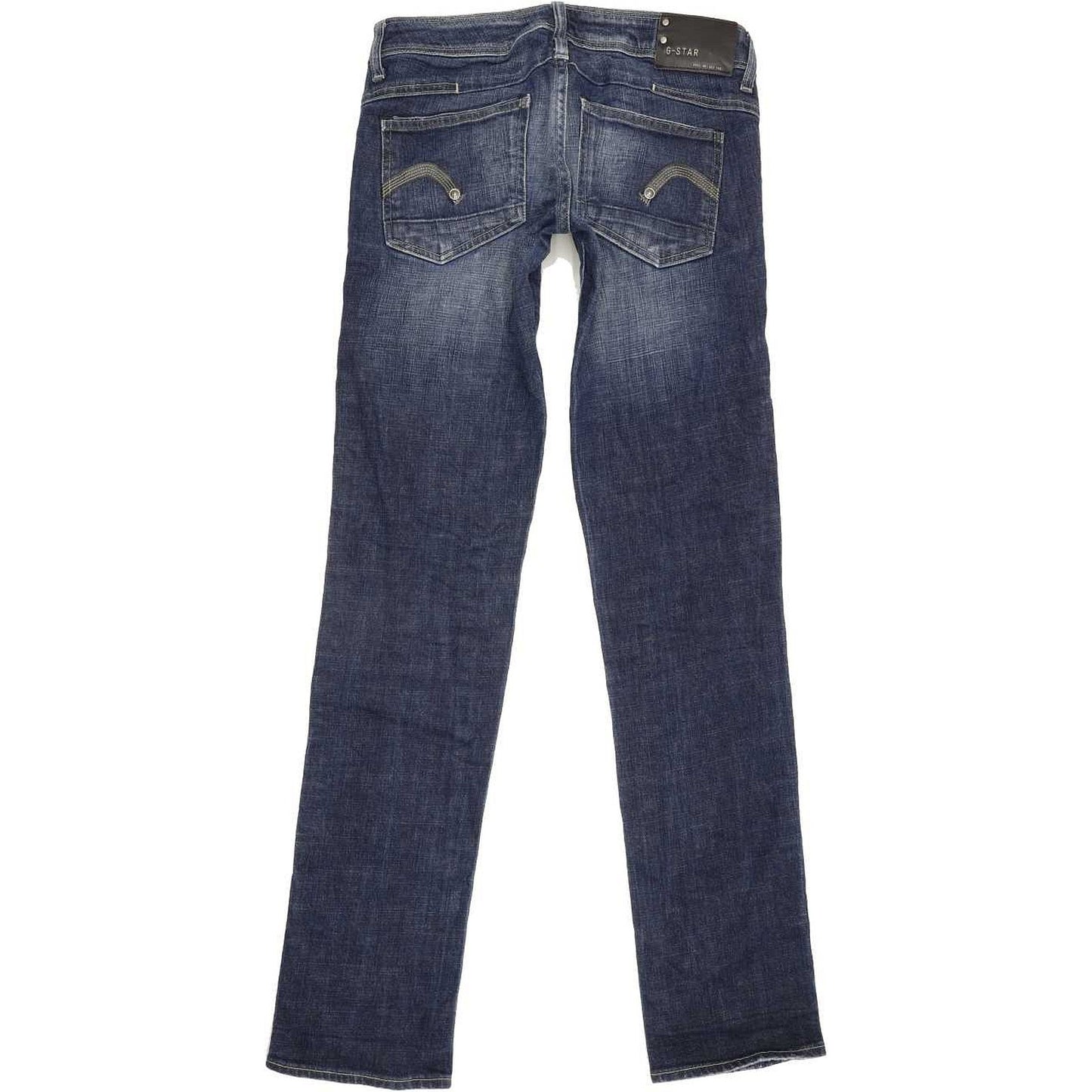G-Star New Reese Women Blue Straight Slim Stretch Jeans W28 L33