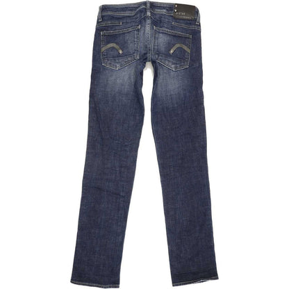 G-Star New Reese Women Blue Straight Slim Stretch Jeans W28 L33